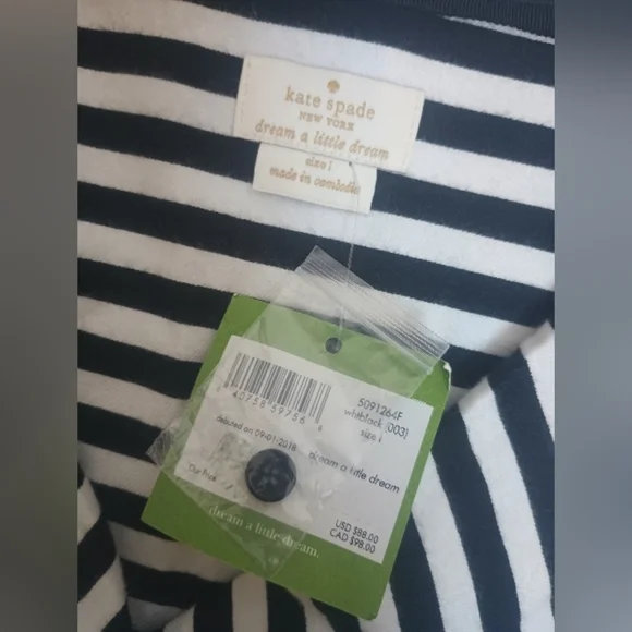 Kate Spade Pajama Top Large NWT - Picture 3 of 9